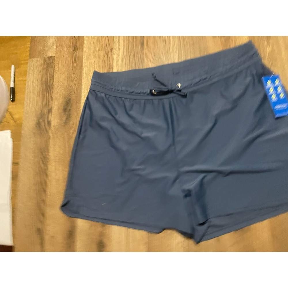 Free Country Shorts, Women's Size 2X, Blue, Tie Waist, Drawstring NWT